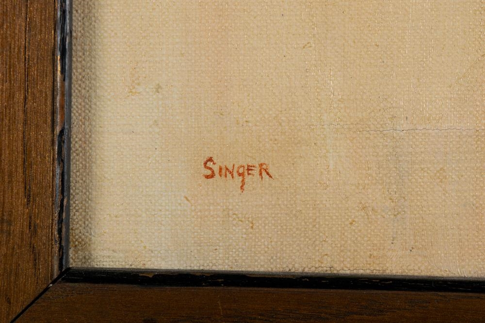 Burr Singer | Profile portrait of a Native American | MutualArt
