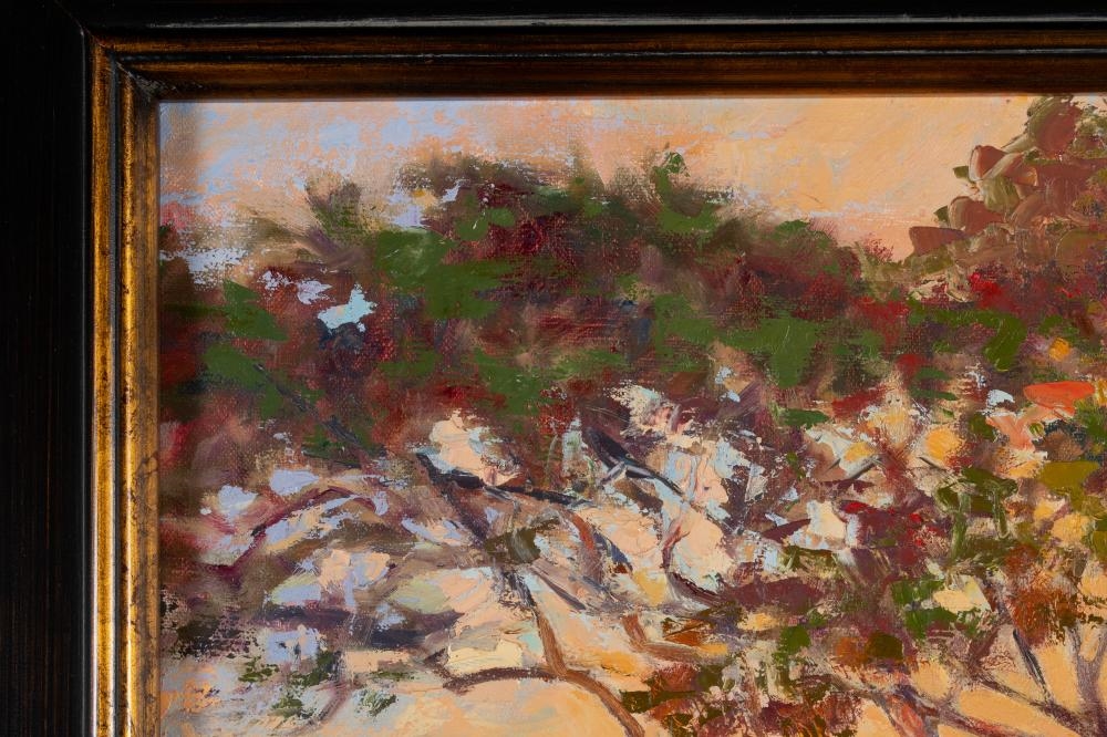Artwork by Karen Lee Crenshaw, Sunset Through the Live Oaks, Made of Oil on canvas