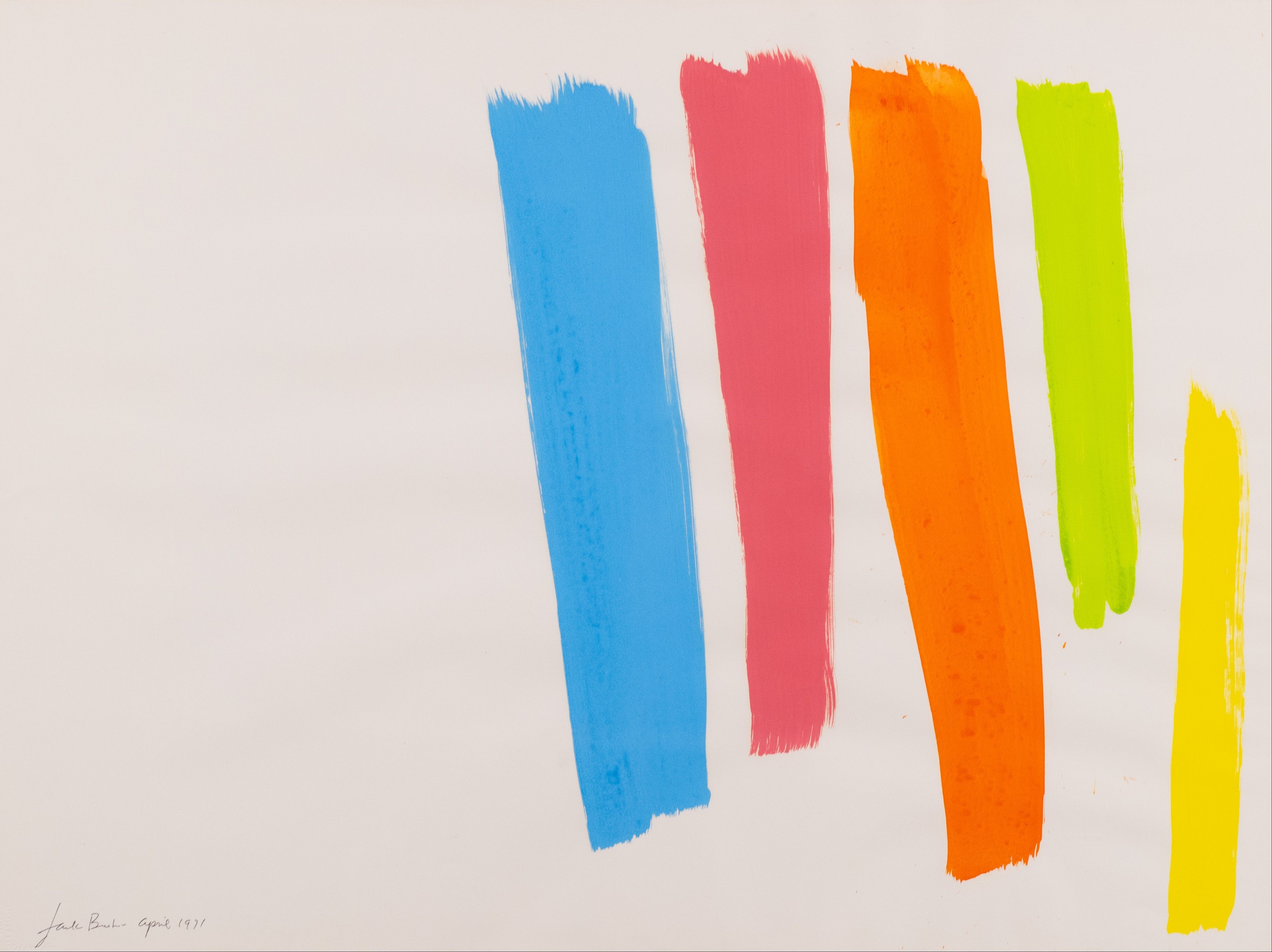 Artwork by Jack Bush, EASY, Made of gouache on paper