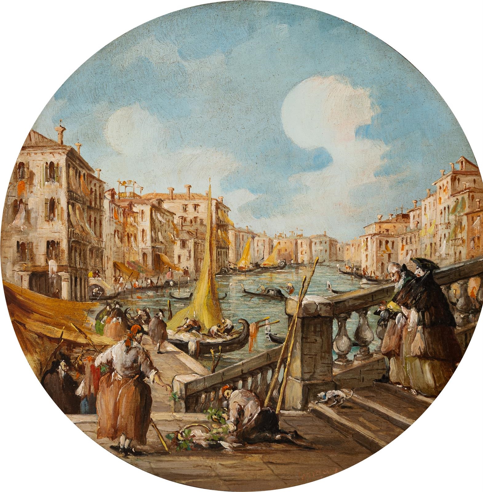 Giuseppe Ponga | Canal Grande visto da ponte di Rialto | MutualArt