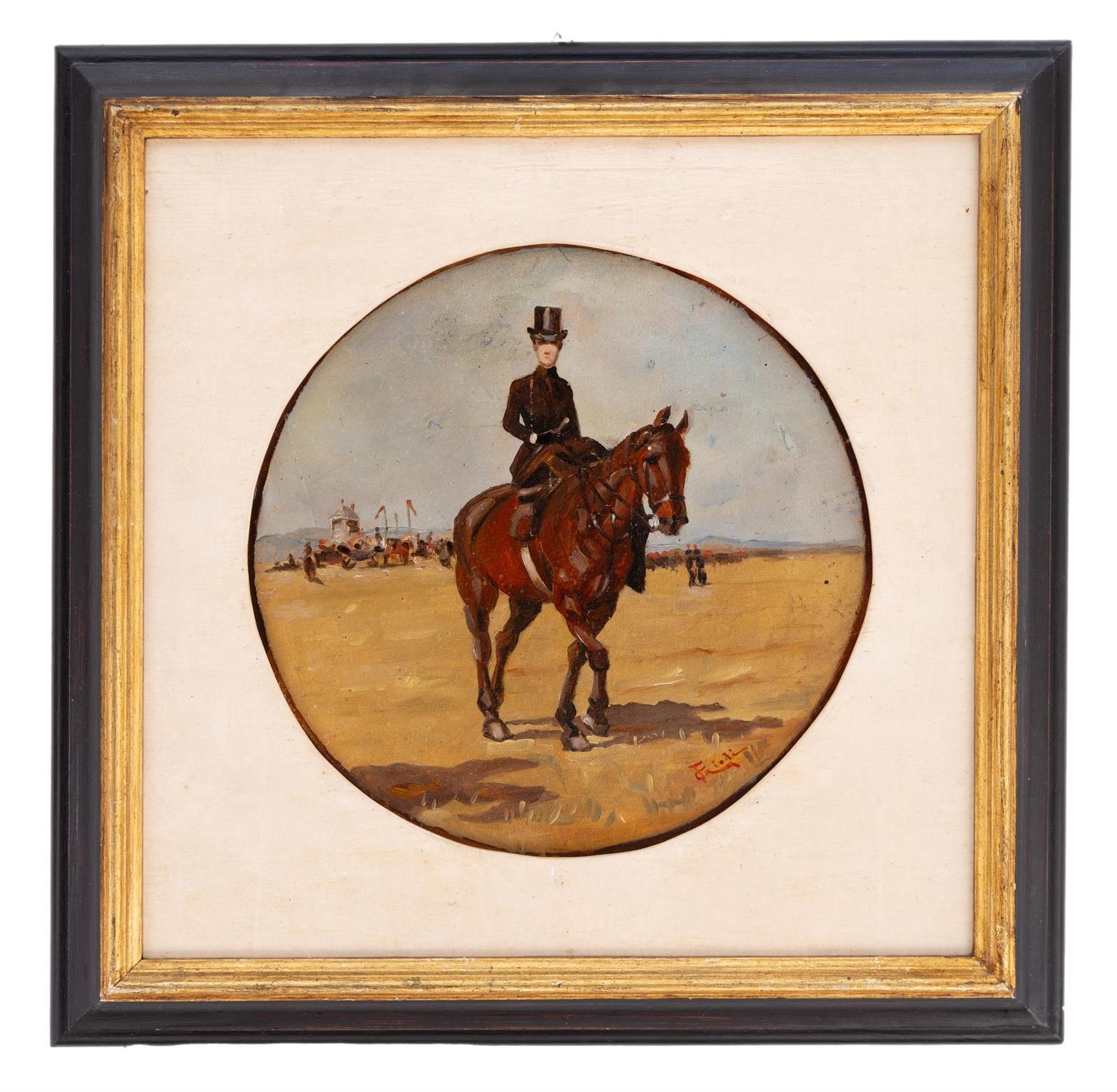 Artwork by Francesco Gioli, Amazzone alle cascine, Made of oil on board