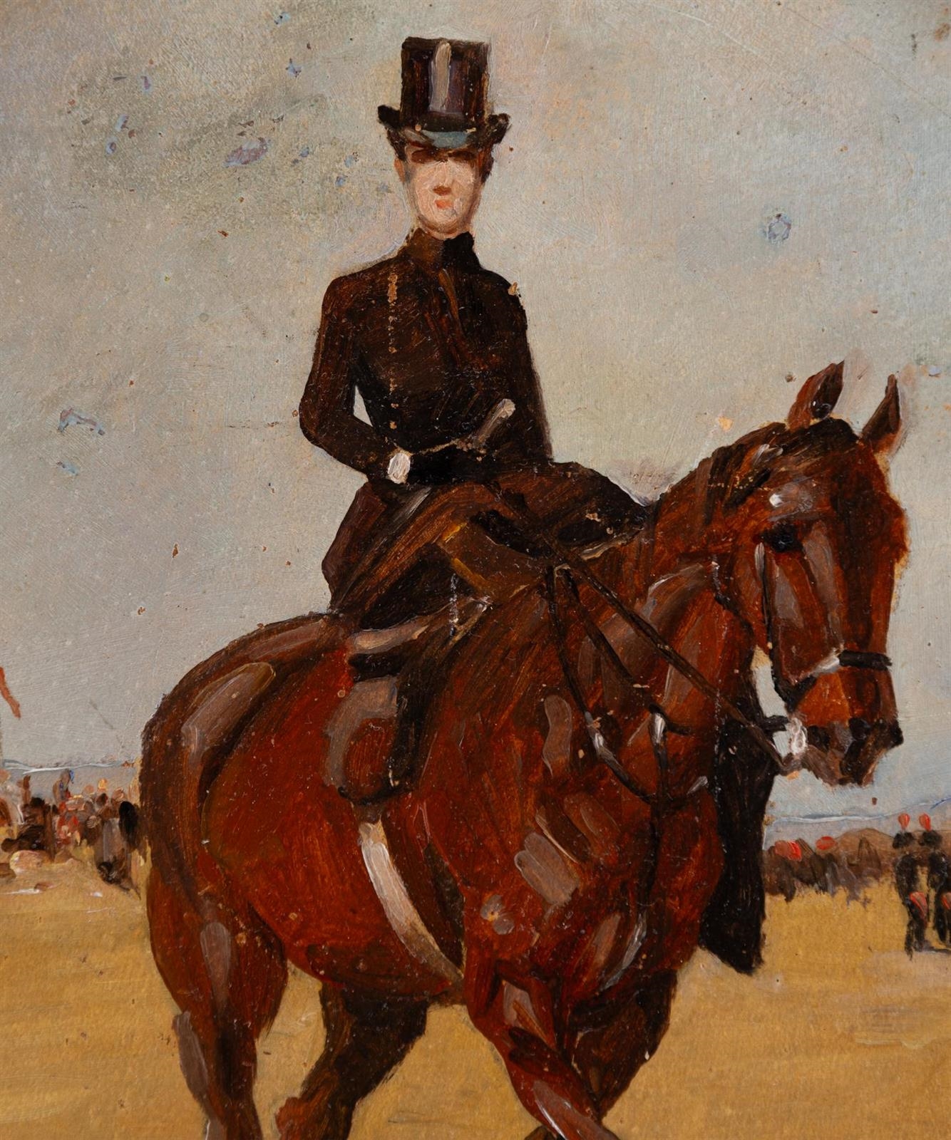 Artwork by Francesco Gioli, Amazzone alle cascine, Made of oil on board