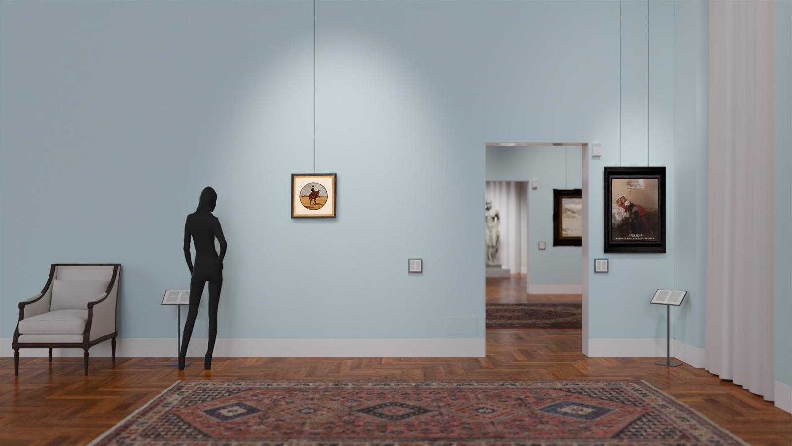 Artwork by Francesco Gioli, Amazzone alle cascine, Made of oil on board