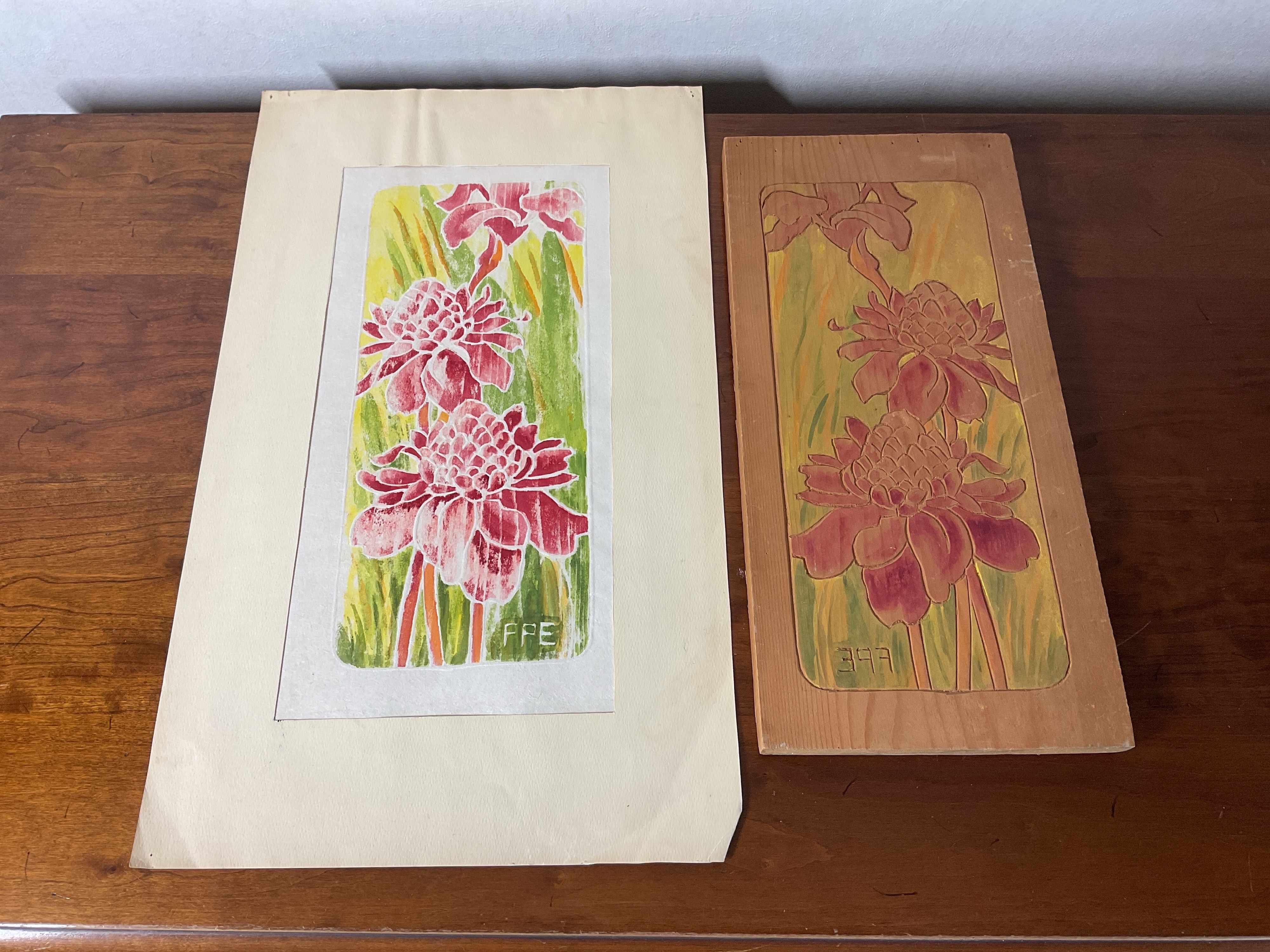 Artwork by Florence Prince Ewing, Block Prints and Paintings, Made of Color block prints