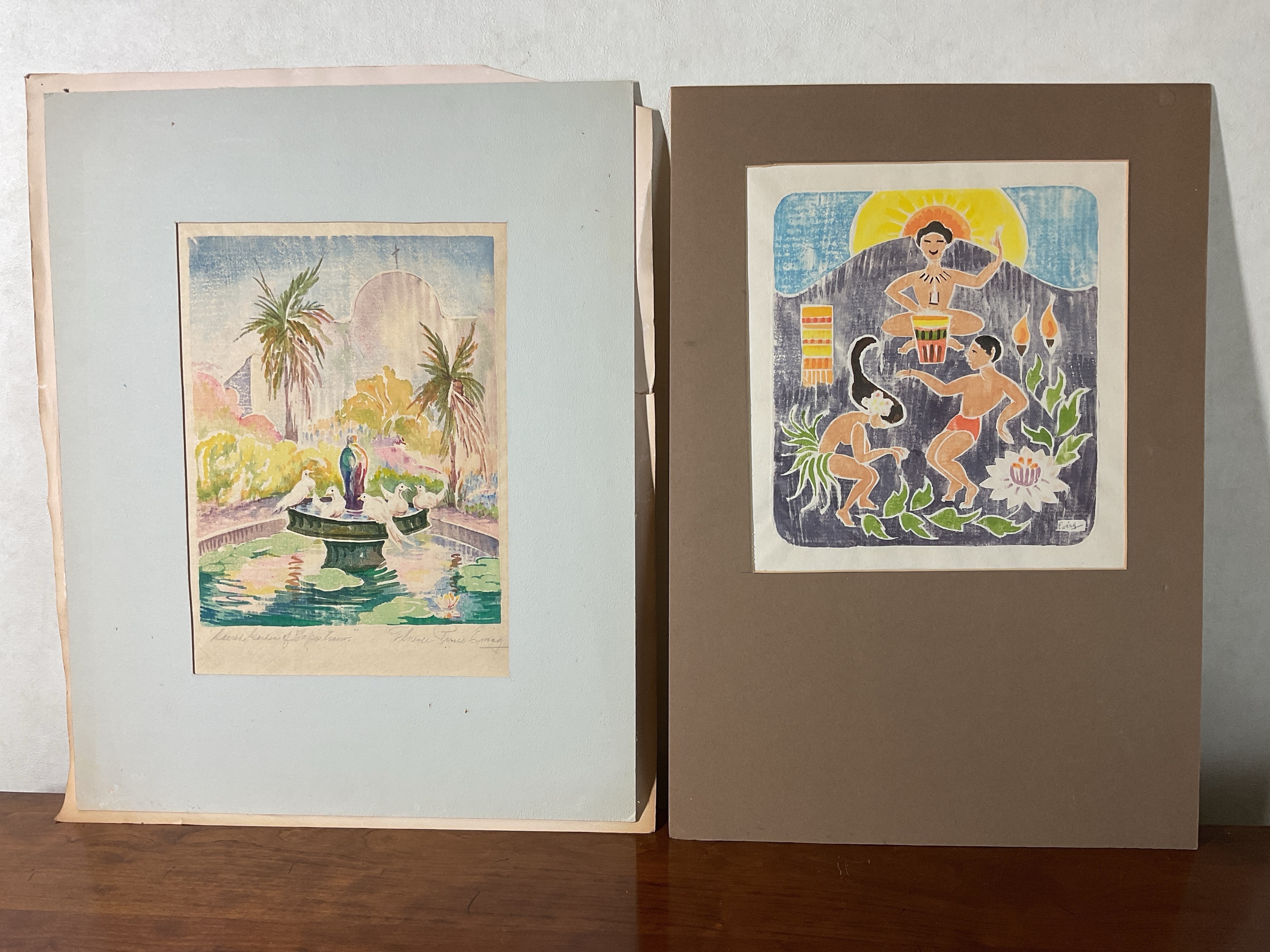 Artwork by Florence Prince Ewing, Block Prints and Paintings, Made of Color block prints