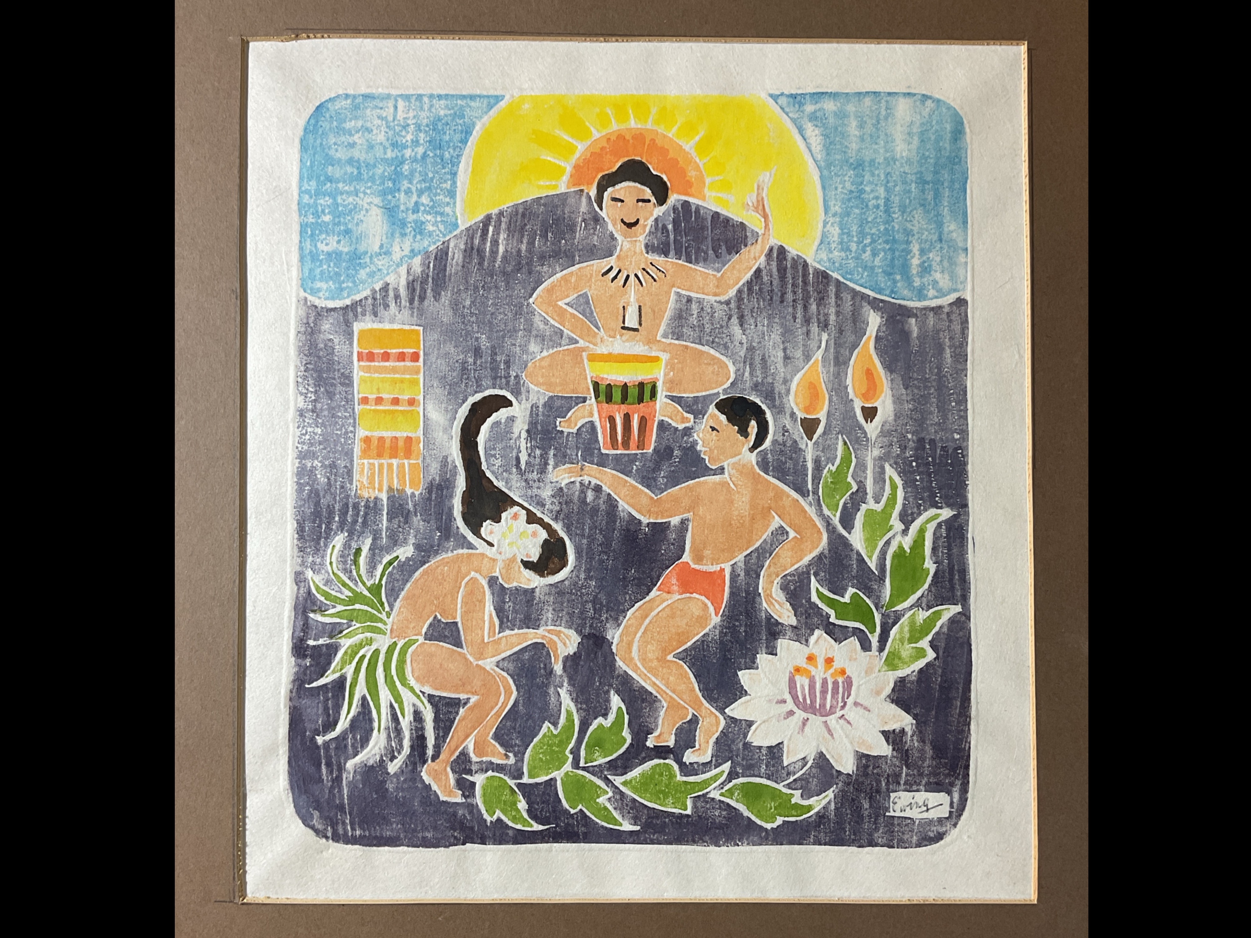 Artwork by Florence Prince Ewing, Block Prints and Paintings, Made of Color block prints