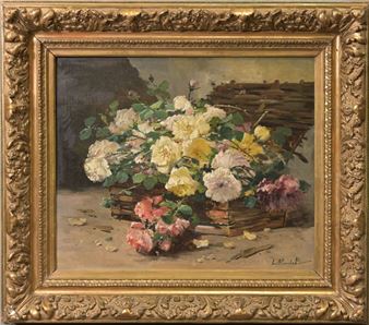 Basket of flowers - Léonie Blondel