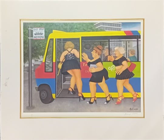 Beryl Cook | Bus Stop | MutualArt