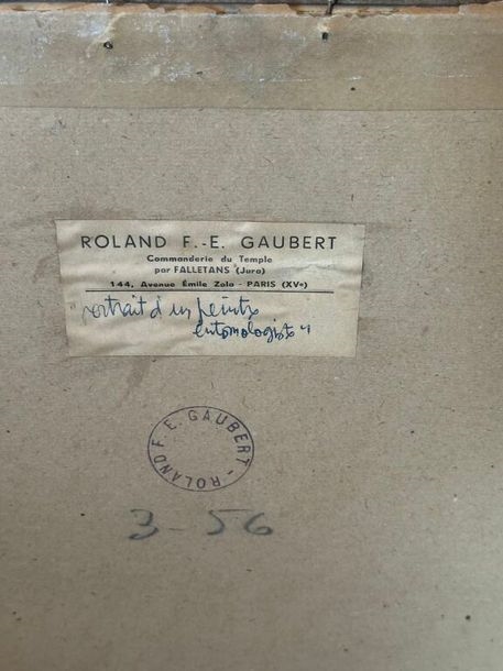 Artwork by Roland Gaubert, Portrait of an entomologist painter, Made of Mixed media