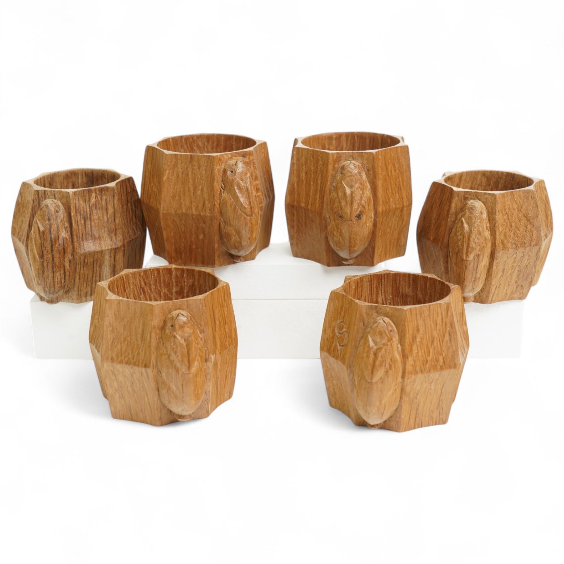 Peter 'Rabbitman' Heap | Rabbitman - set of six oak octagonal napkin ...