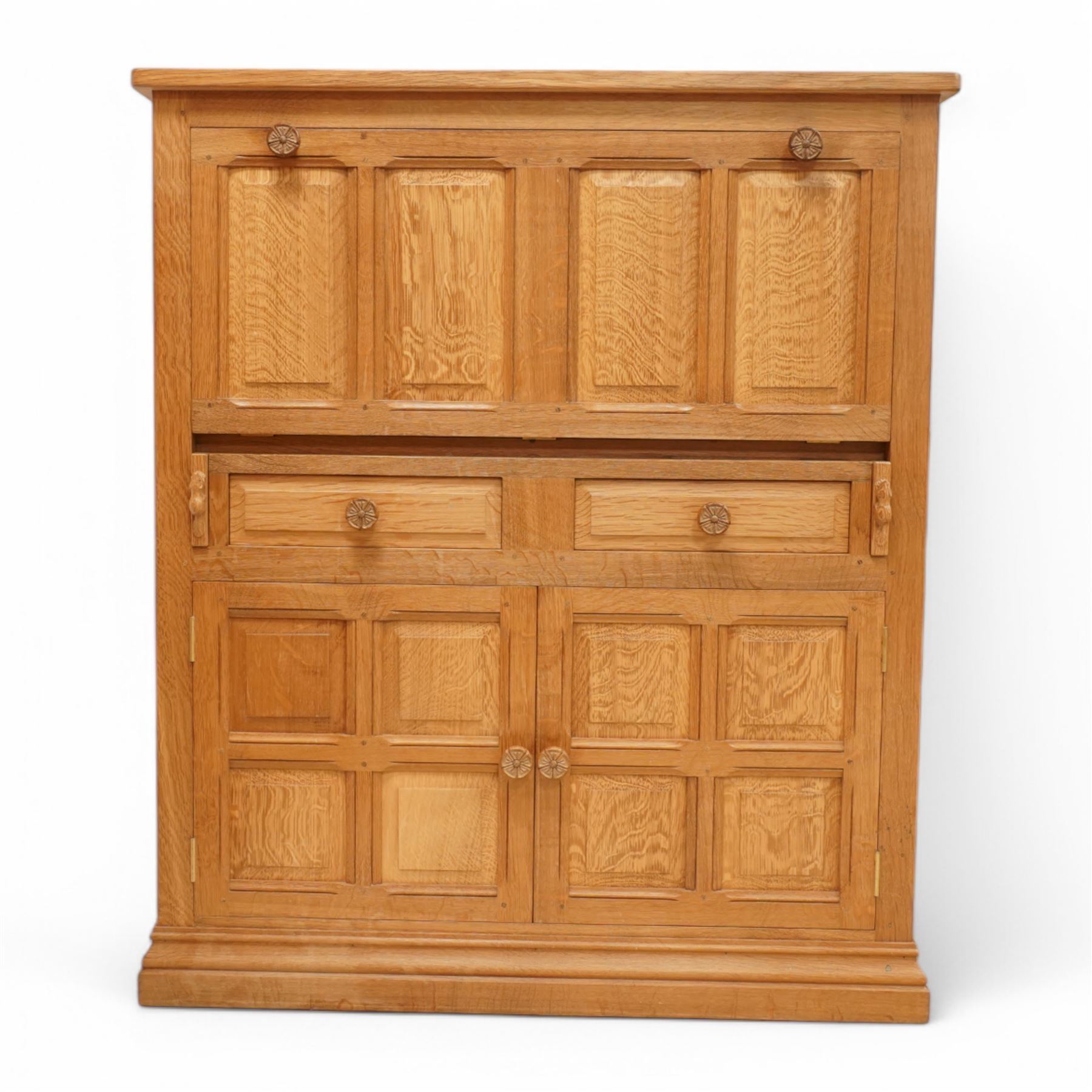 Colin Almack | Beaverman - oak panelled drinks or side cabinet | MutualArt