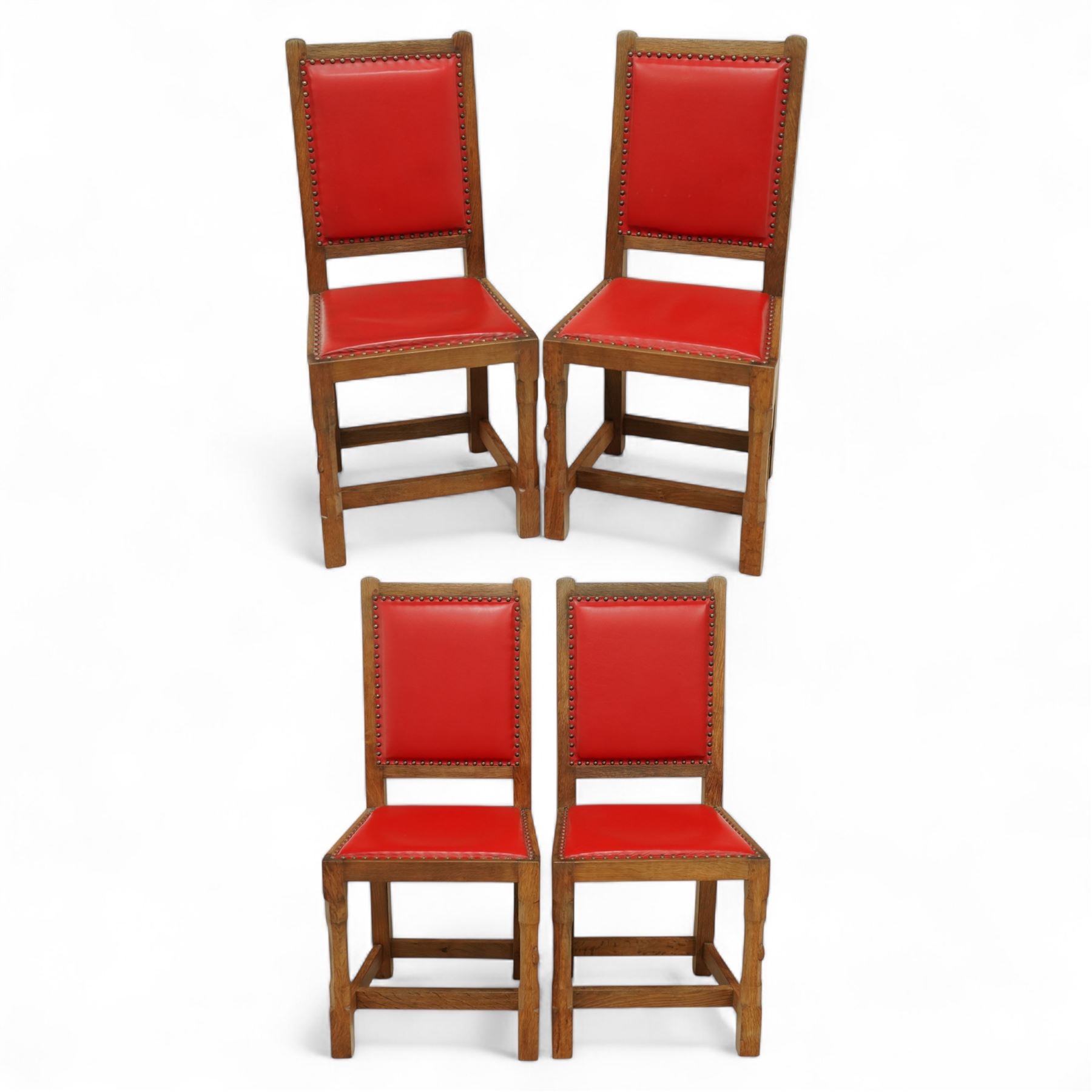 Peter 'Rabbitman' Heap | Rabbitman - set of four oak high-back dining ...