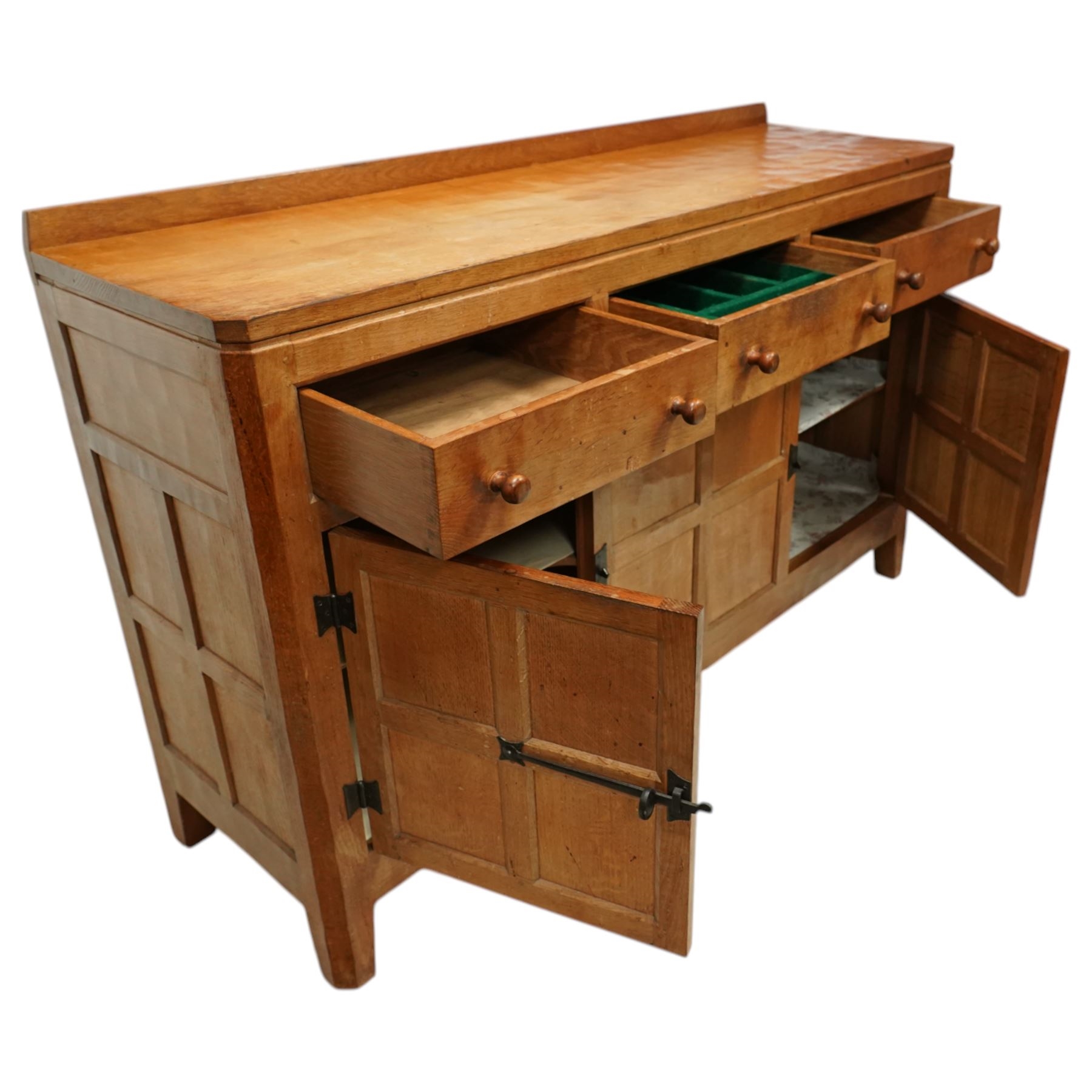 Peter 'Rabbitman' Heap | Rabbitman - adzed oak sideboard | MutualArt