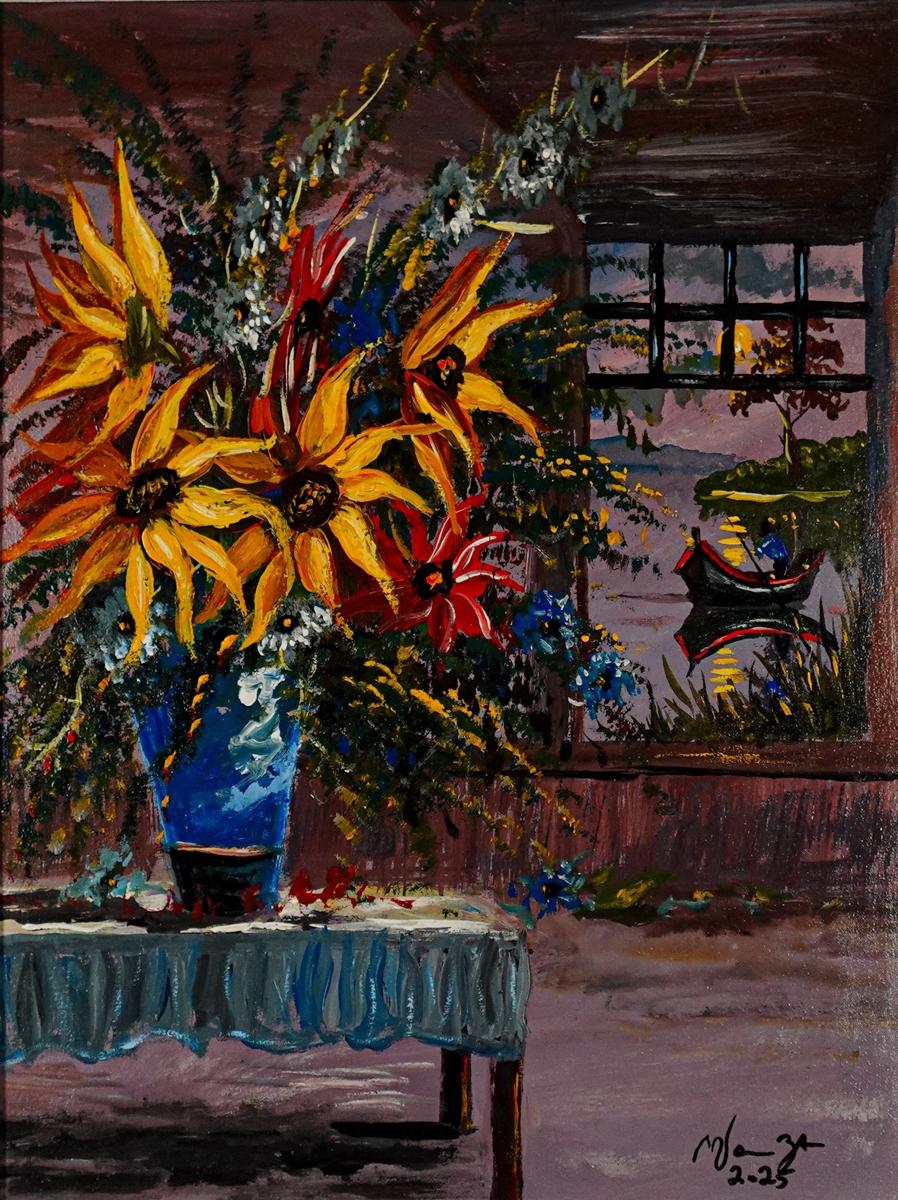 Artwork by Marcos Henrique de Sousa, Vaso de flores, Made of oil on canvas