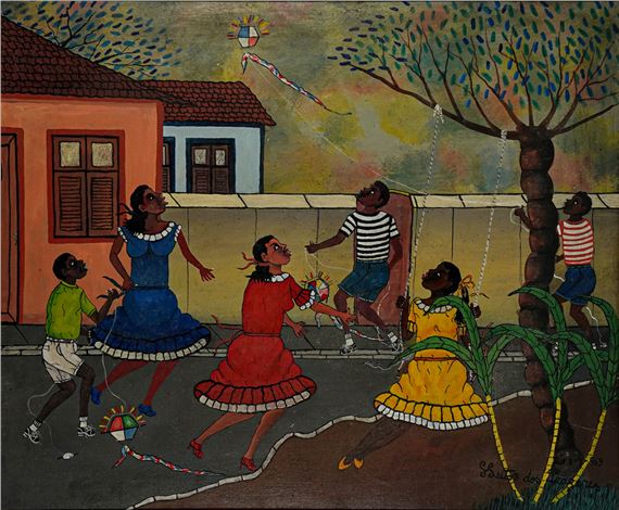 Crianças brincando by Heitor dos Prazeres, 1963