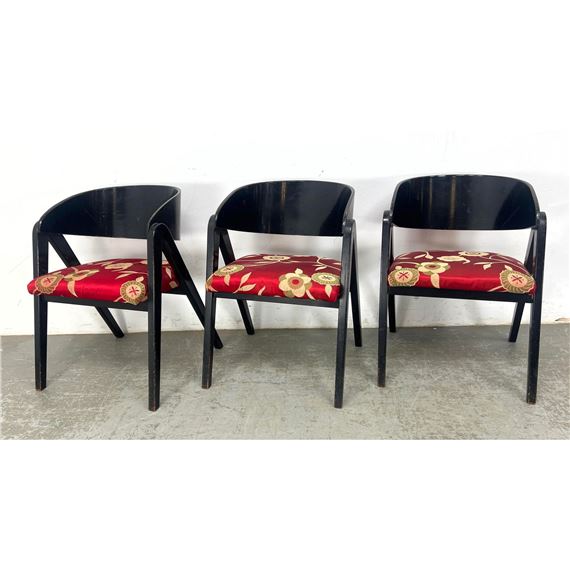Set 3 Allan Gould style Compass Dining Chairs - Allan Gould