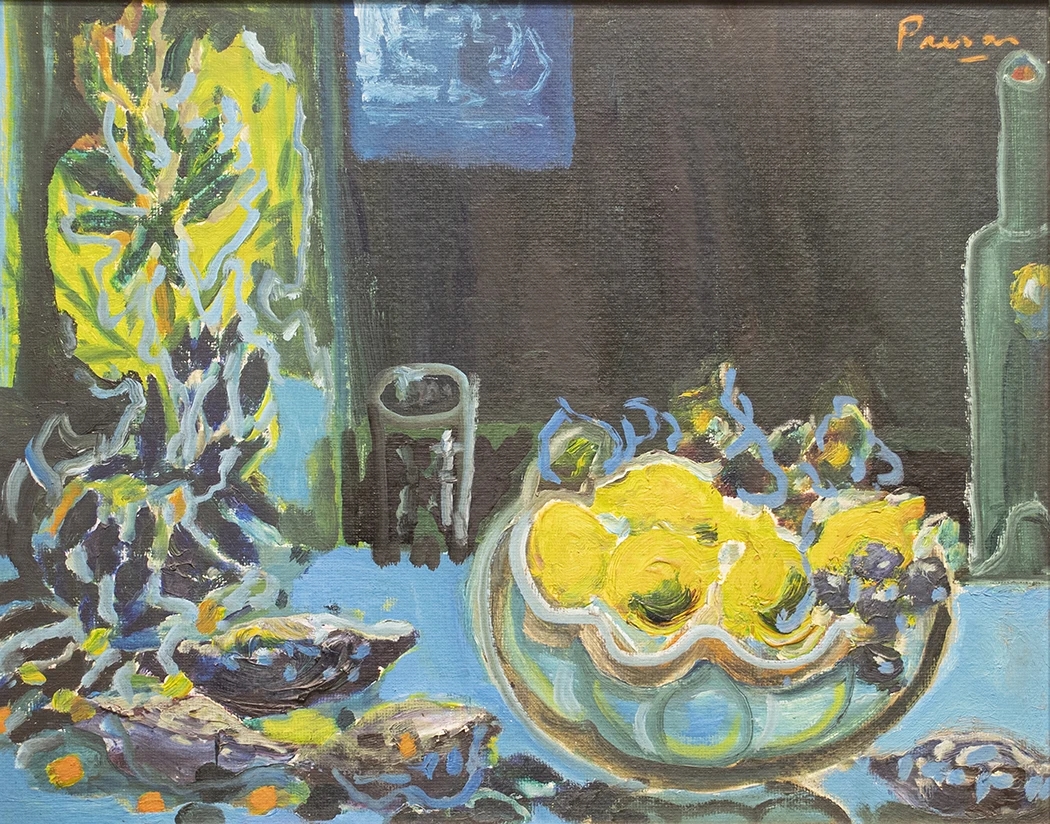 Artwork by Leopoldo Presas, "Limones", Made of oil on hardboard