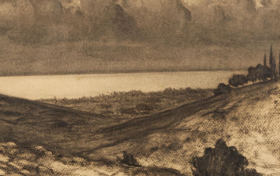 Artwork by Max Jules Théron, Max Jules THERON (1873-1936, Made of charcoal