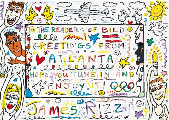 James Rizzi | Moon Cow (2000) | MutualArt