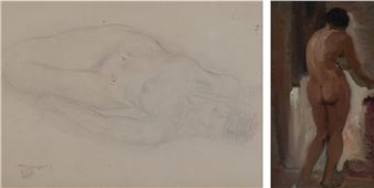 Reclining nude - Alfons de Cuyper