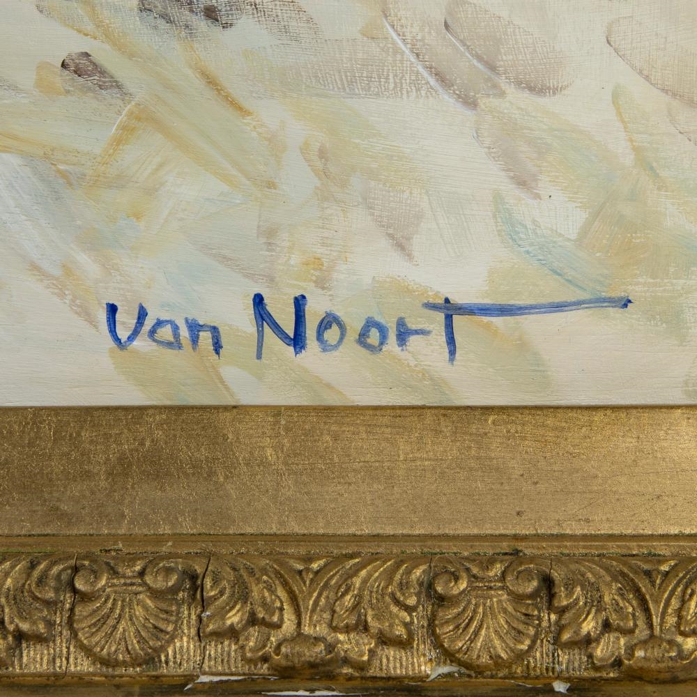 Artwork by Arie C. Van Noort, Animated beach view, Made of oil on panel