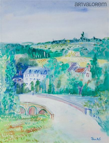 Jean Dufy、Paysage a Preuilly sur Claisse Paysage Preuilly