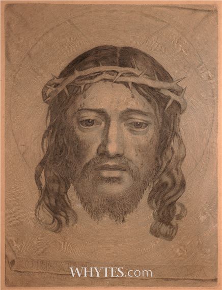 Title : THE SAINT VERONICA OR THE HOLY HANDKERCHIEF by Claude Mellan, 1649