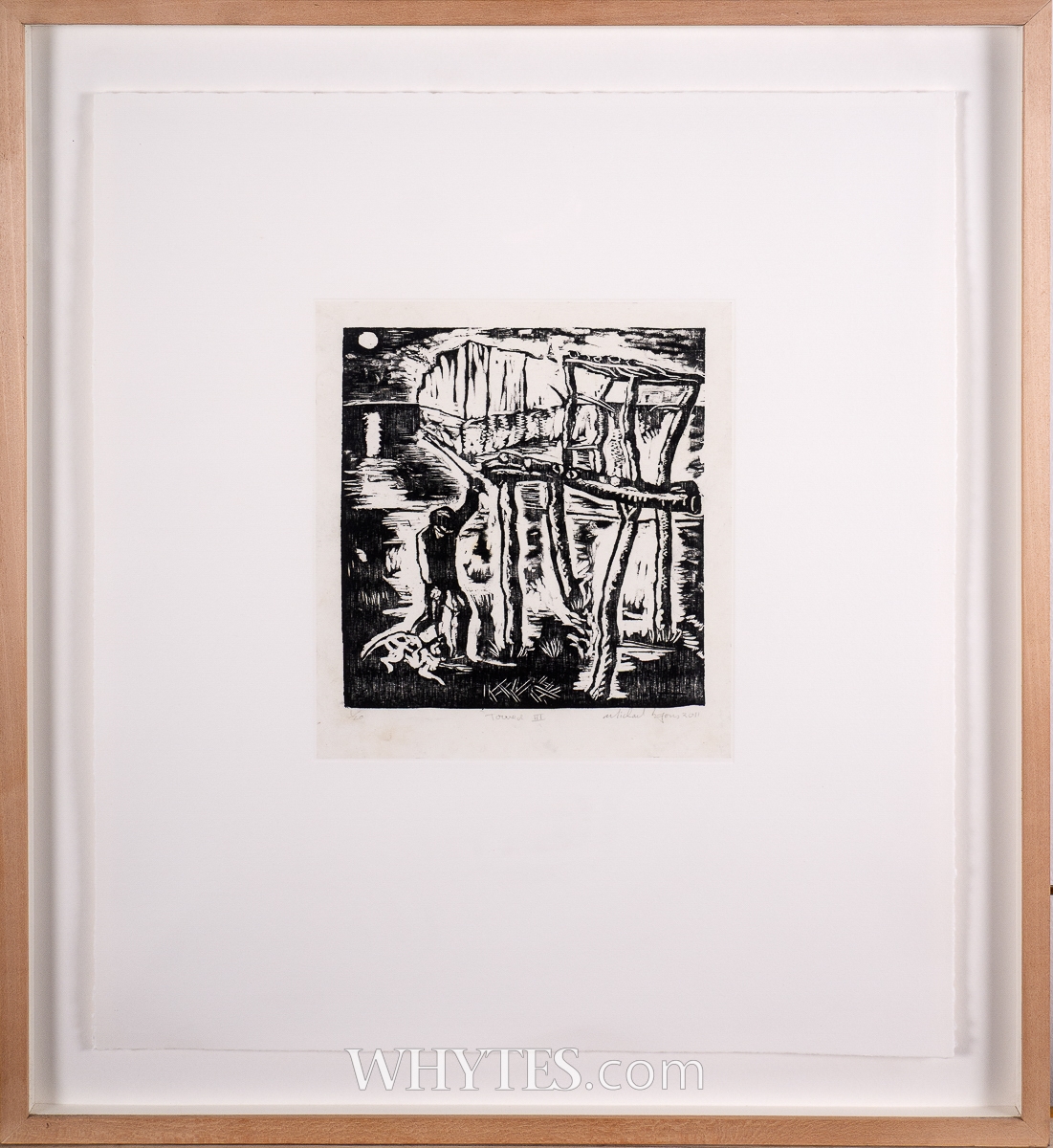 Artwork by Michael Lyons, to help provide water trucks with safe and clean water to the people of Gaza., Made of etching