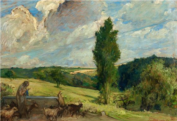 Paysage de campagne by Jules-Pierre van Biesbroeck, 1953