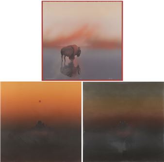 THREE SIGNED JOHN AXTON LITHOGRAPHS - John Axton