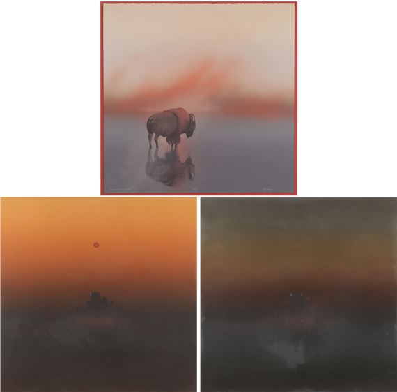 THREE SIGNED JOHN AXTON LITHOGRAPHS - John Axton