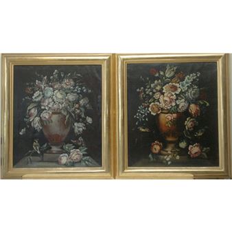 Still Life of mixed flowers - Italian School, 18th Century