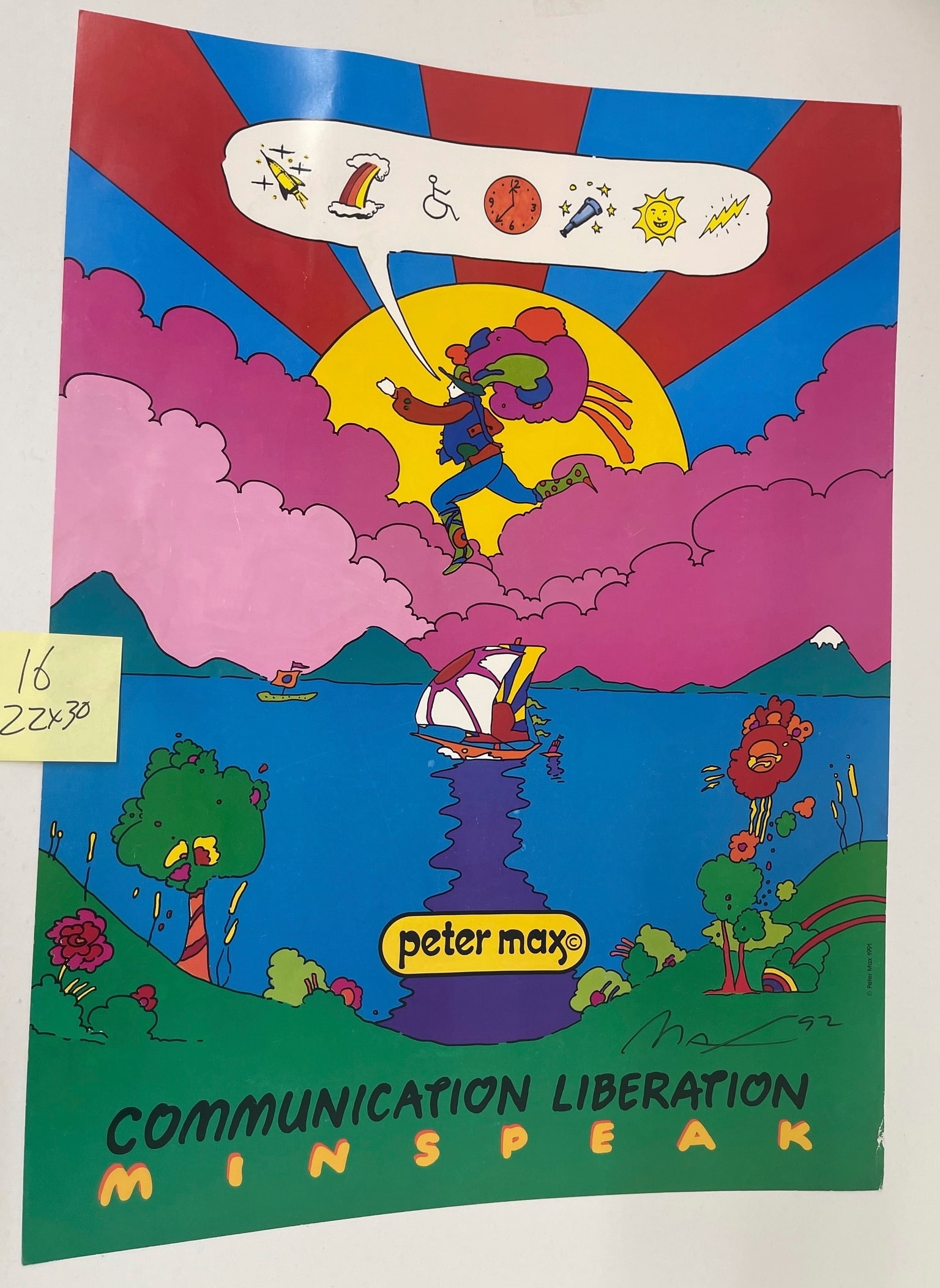 Peter Max | PETER MAX 1992 COMMUNICATION LIBERATION MINSPEAK (1992 ...