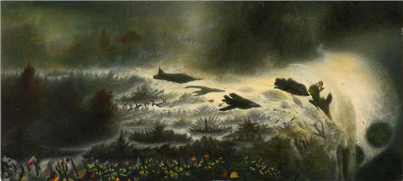 Dans le trou !!! (airplanes fall into the abyss) by Jacques Moreau, 1962/66