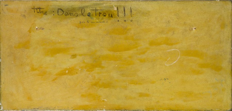 Artwork by Jacques Moreau, Dans le trou !!! (airplanes fall into the abyss), Made of Egg tempera and oil on wood