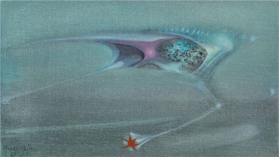 Surrealist composition by Mauro Mejíaz, circa 1970