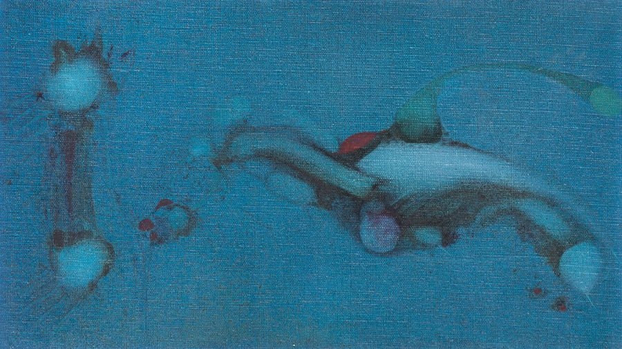 Artwork by Mauro Mejíaz, Surrealist composition, Made of Oil on canvas mounted on panel