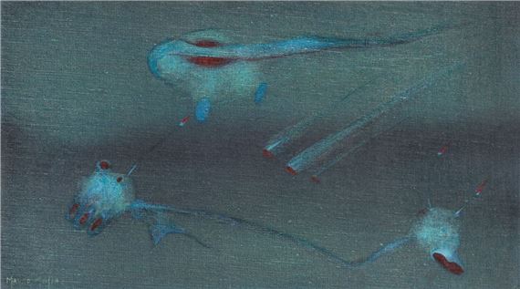 Surrealist composition by Mauro Mejíaz, circa 1969