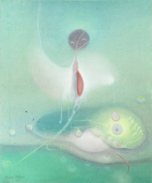 Artwork by Mauro Mejíaz, Surrealist composition, Made of Oil on canvas