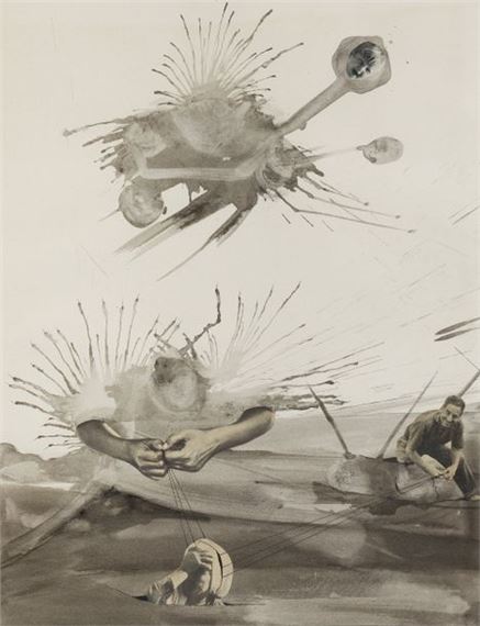 Surrealist composition by Mauro Mejíaz, circa 1969