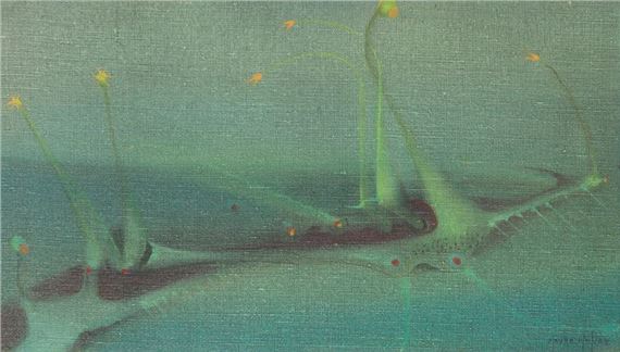 Surrealist composition by Mauro Mejíaz, circa 1969