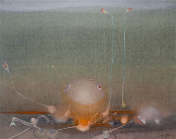 Surrealist composition by Mauro Mejíaz, circa 1970