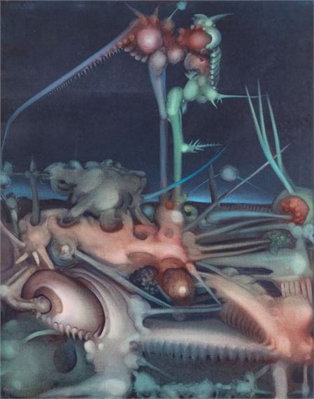 Surrealist composition by Mauro Mejíaz, 1967