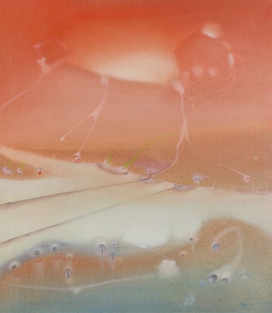 Artwork by Mauro Mejíaz, Surrealist composition, Made of Oil on canvas