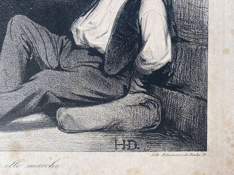 Artwork by Honoré Daumier, Et pourtant elle marche, Made of Lithograph
