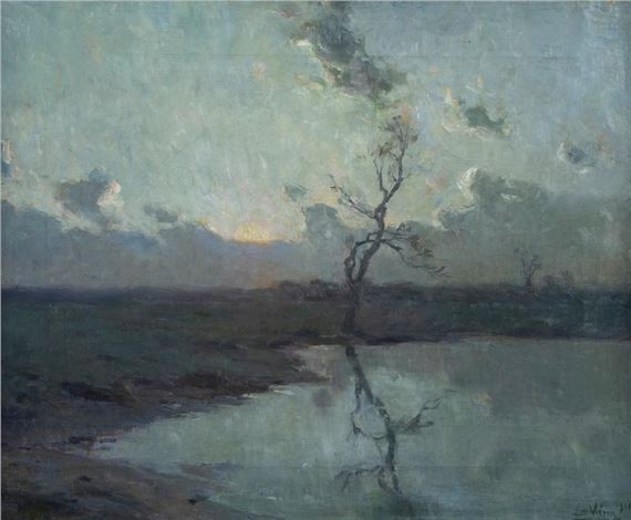 Landscape at dusk by Emmanuel Vierin, 1916