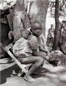 Wezemana with her Brother Mitonze, Rwanda Refugee Camp, Tanzania - Fazal Sheikh