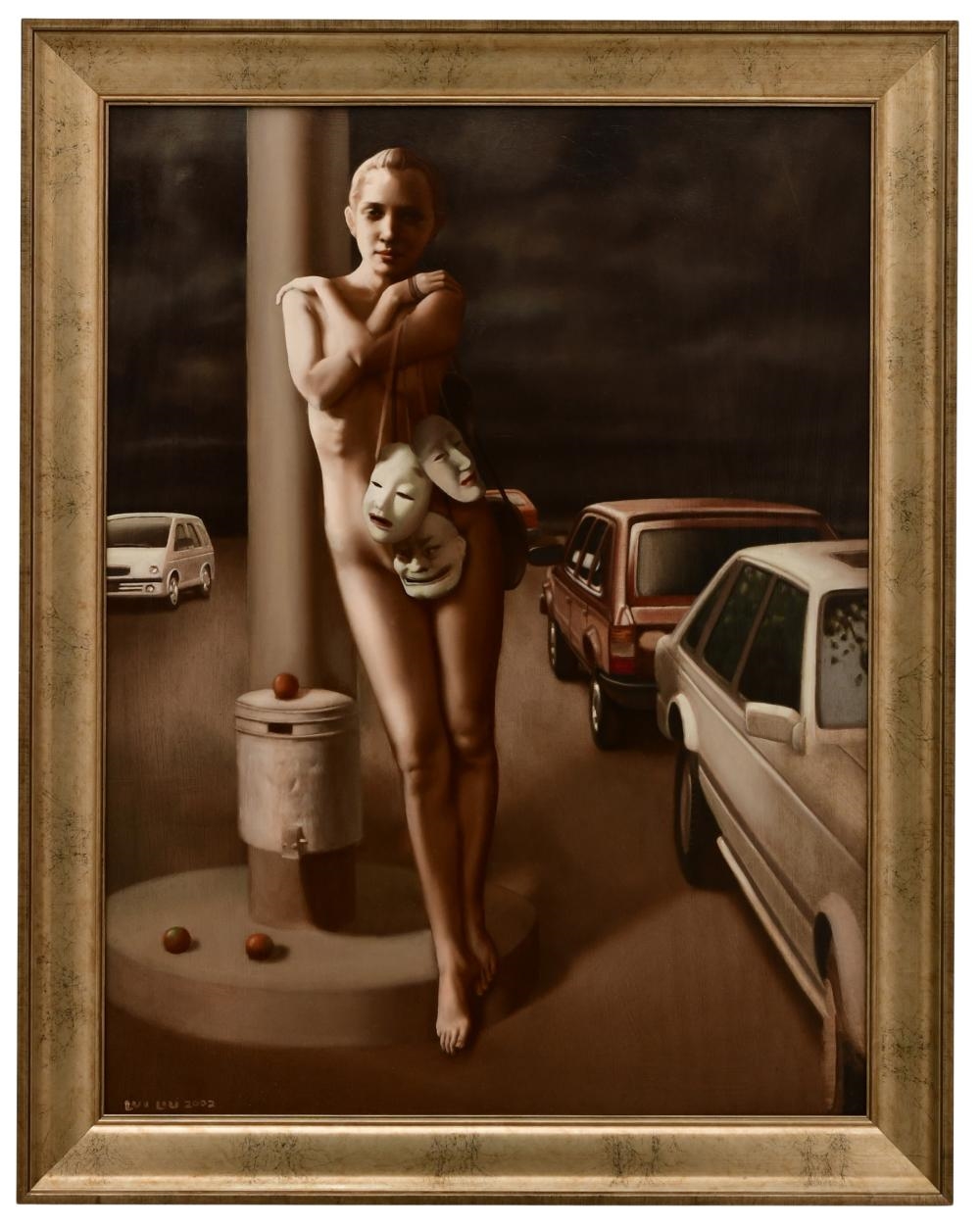 Artwork by Lui Liu, Noh Scene II, Made of oil on panel