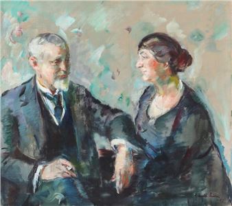 Portrait of Jens Sylvester Hvid and Anna Sylvester Hvid - Henrik Lund