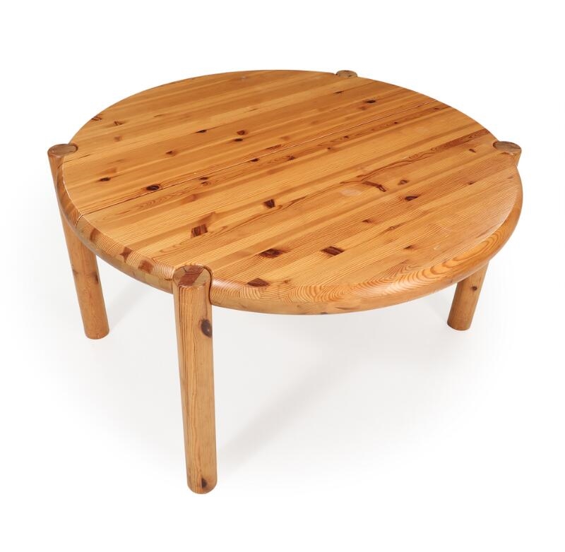 Rainer Daumiller | A circular solid pine dining table with extension ...